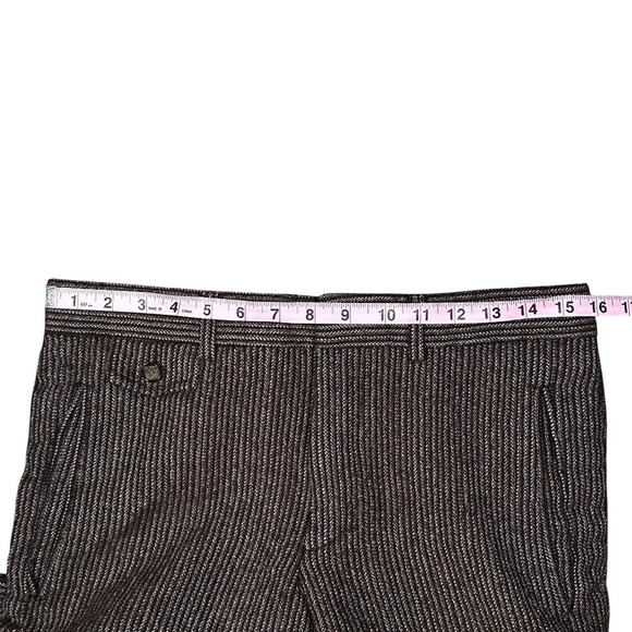 Vintage Y2K Gucci Wool Herringbone Midweight Brown Flannel Slim Pants Mens 48 - Picture 11 of 11